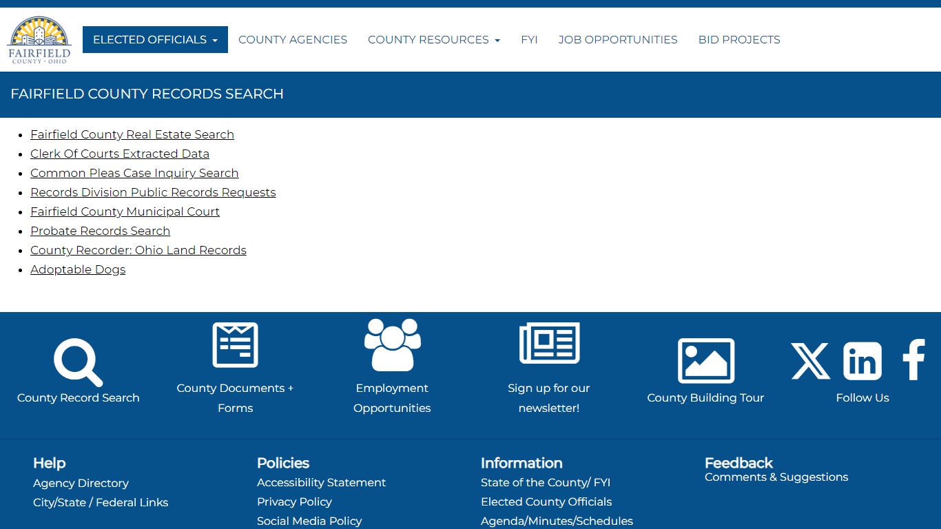 County Records Search - Fairfield County, Ohio Official Website